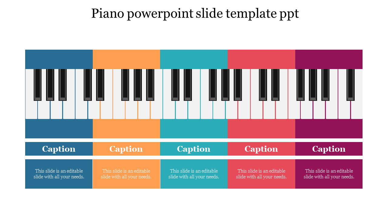 Piano PowerPoint Slide Template PPT For Presentations